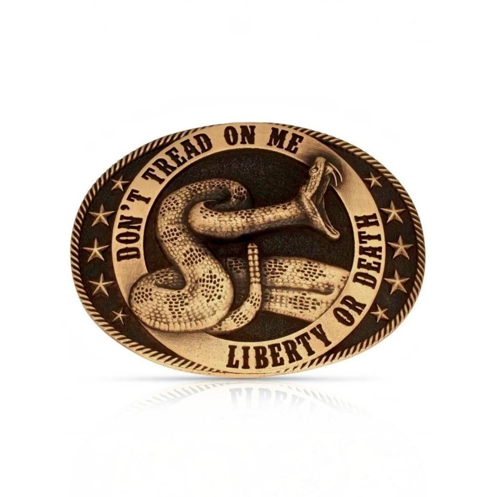 Montana Silversmiths Liberty or Death 2A Don't Tread On Me Belt Buckle New NIB